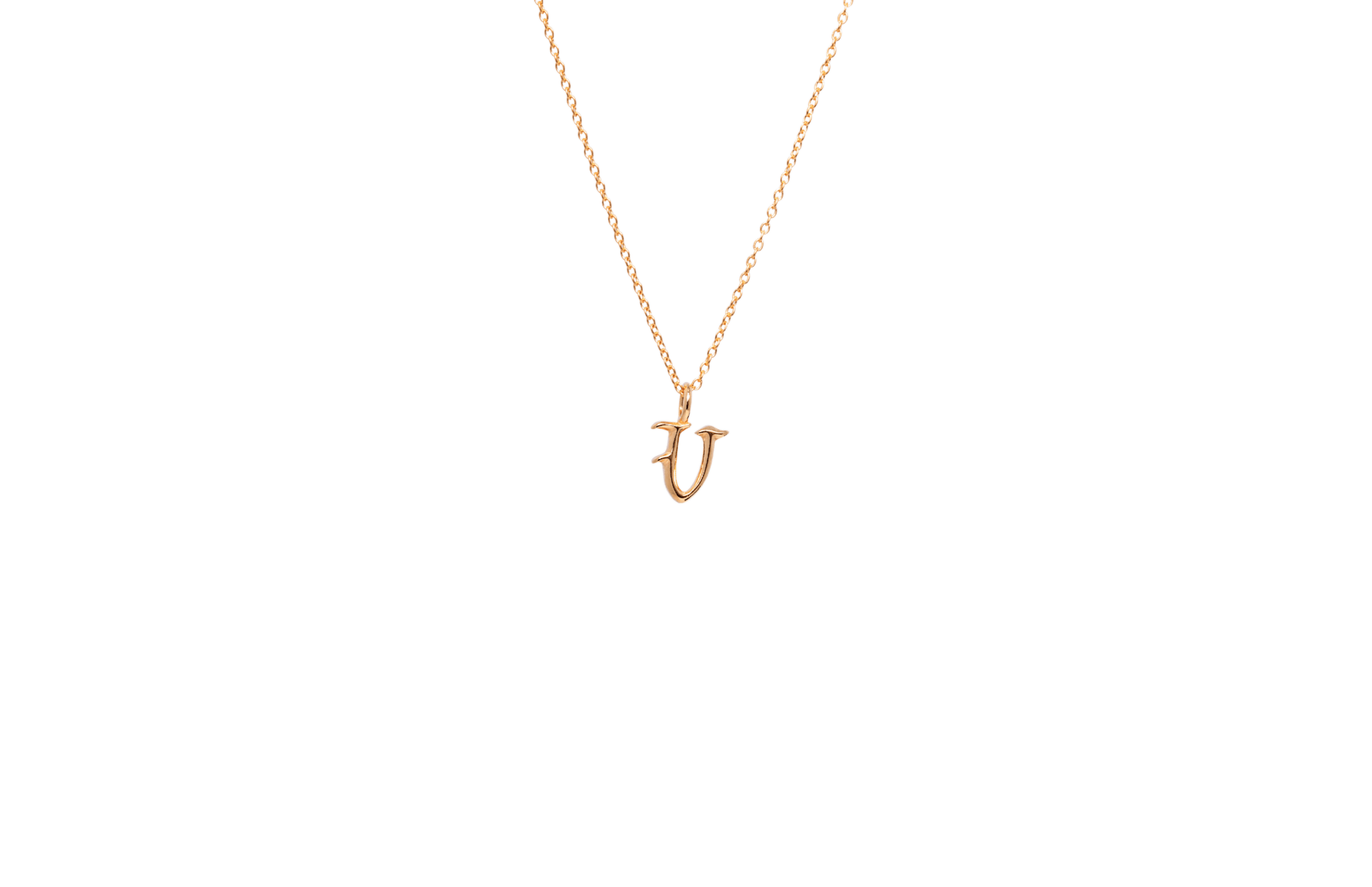 IX V Letter Charm 14K