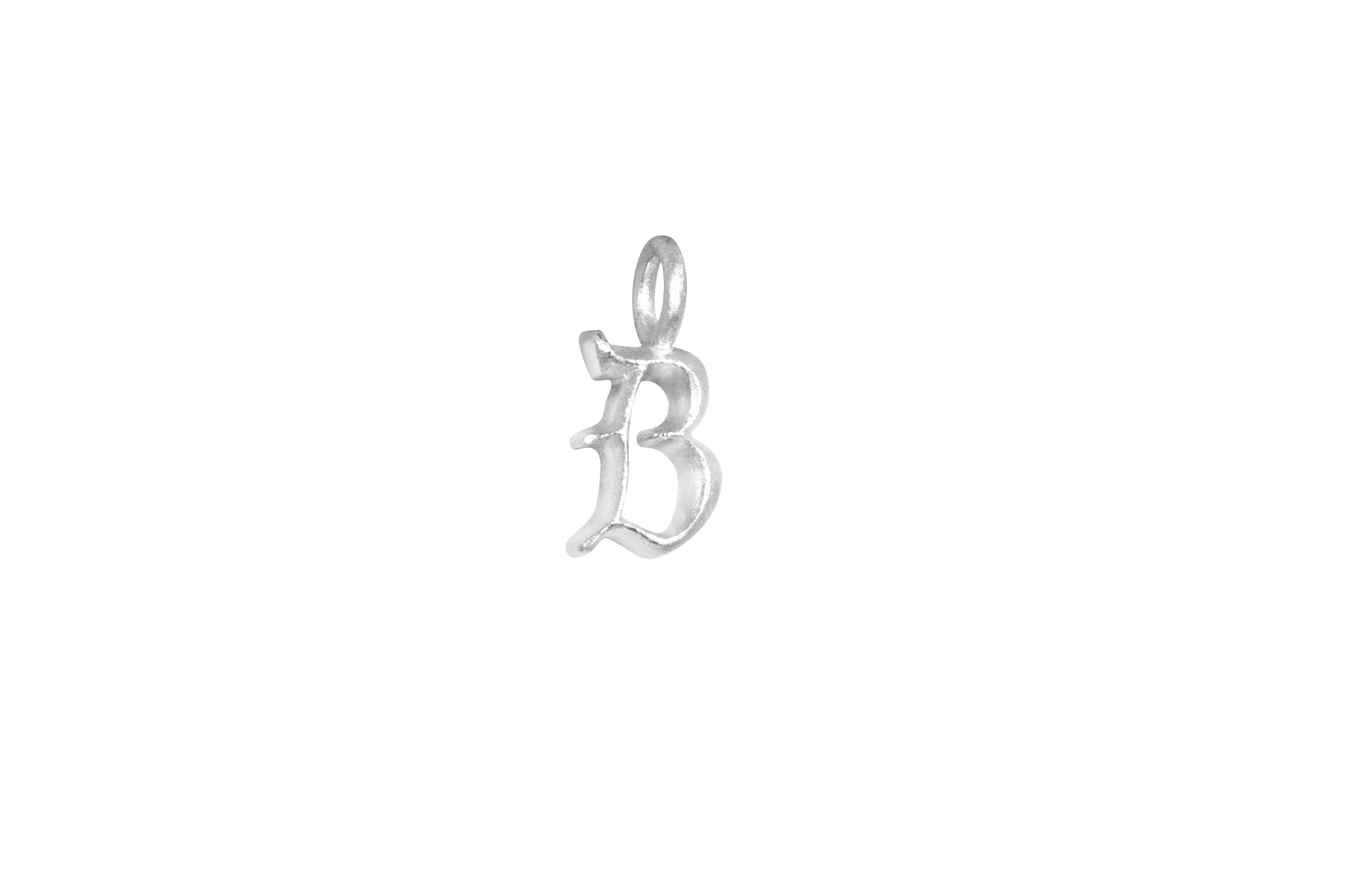 IX Ice Letter Charm Silver