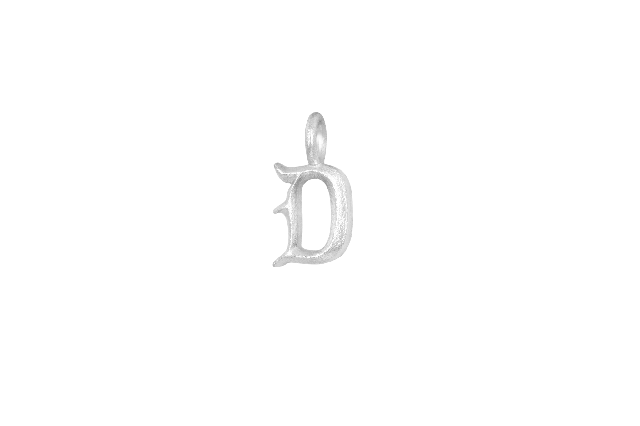 IX Ice Letter Charm Silver