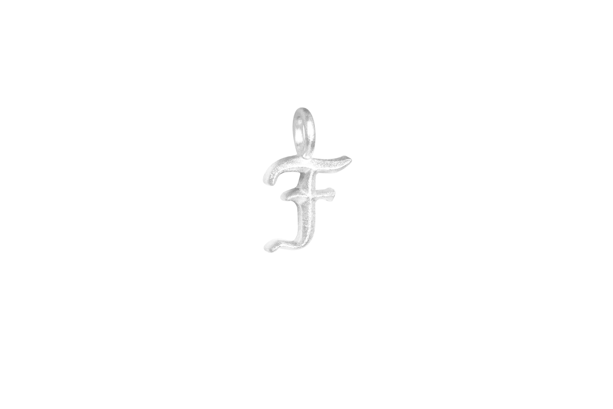 IX Ice Letter Charm Silver