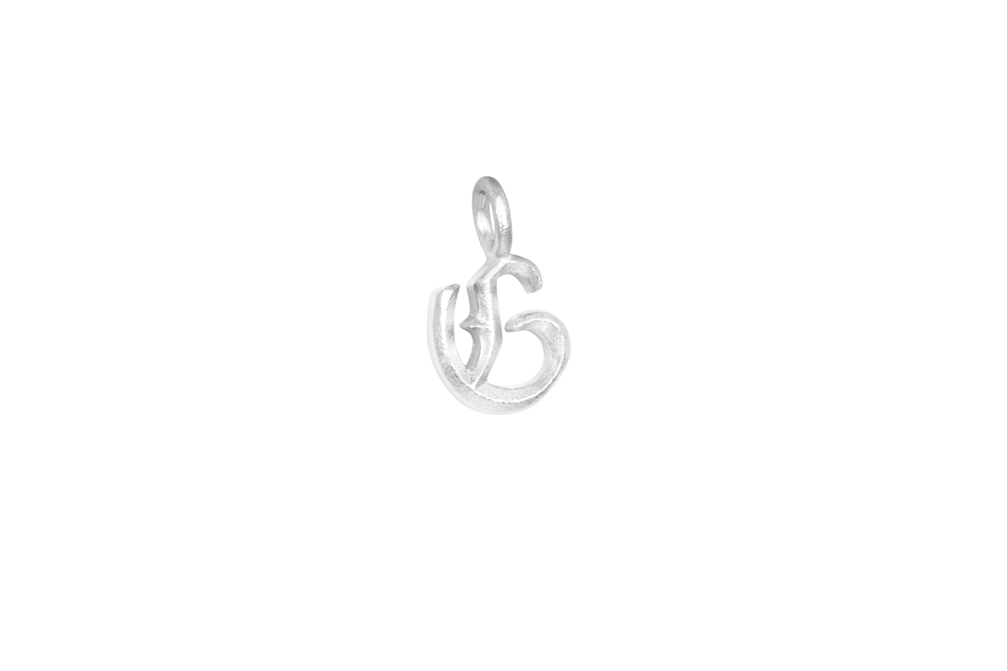 IX Ice Letter Charm Silver