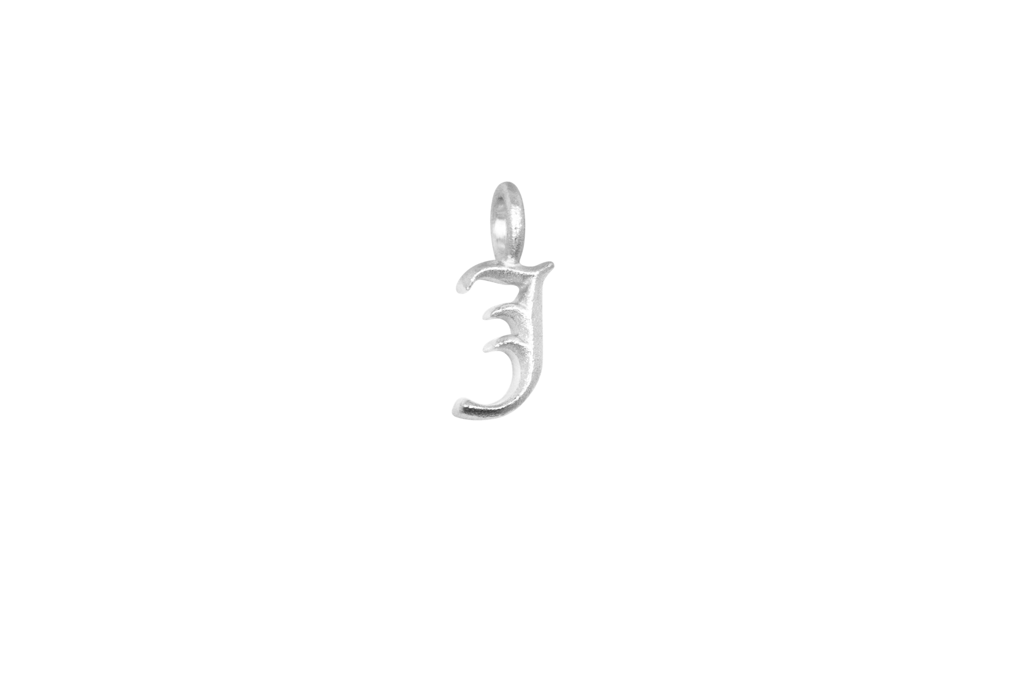 IX Ice Letter Charm Silver
