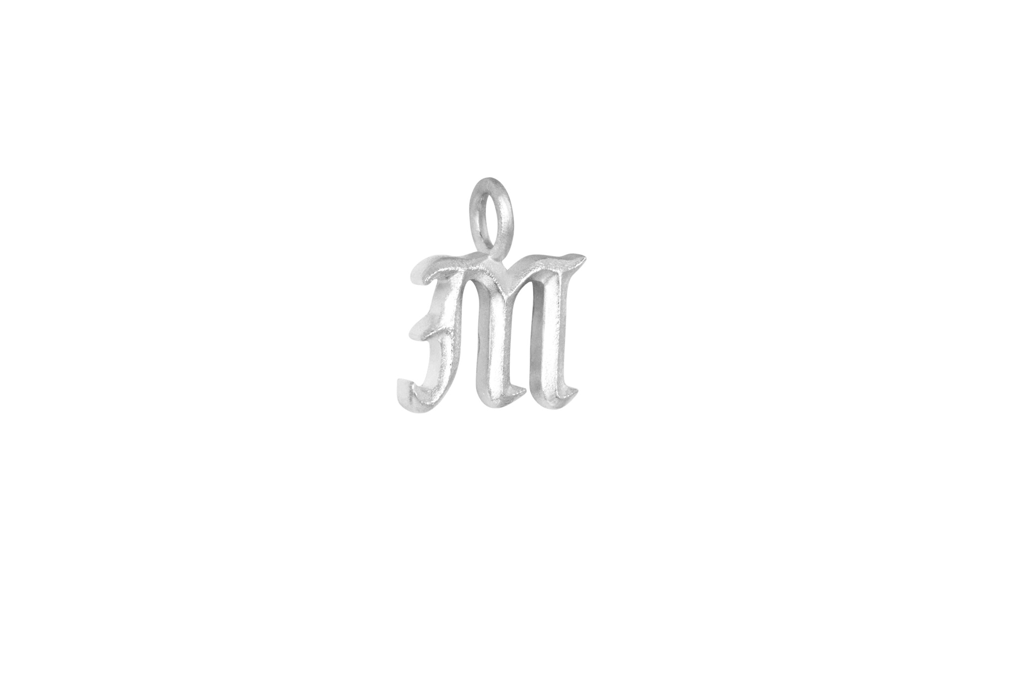 IX Ice Letter Charm Silver