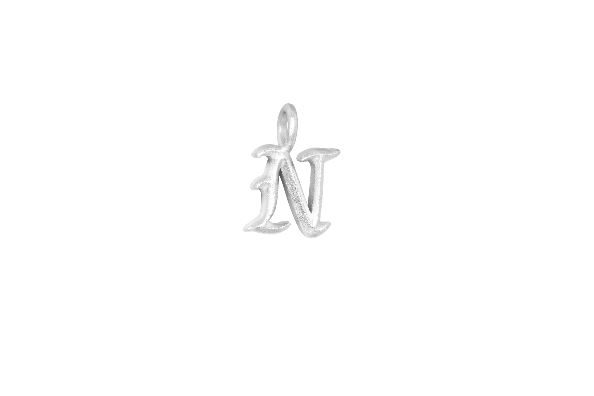 IX Ice Letter Charm Silver