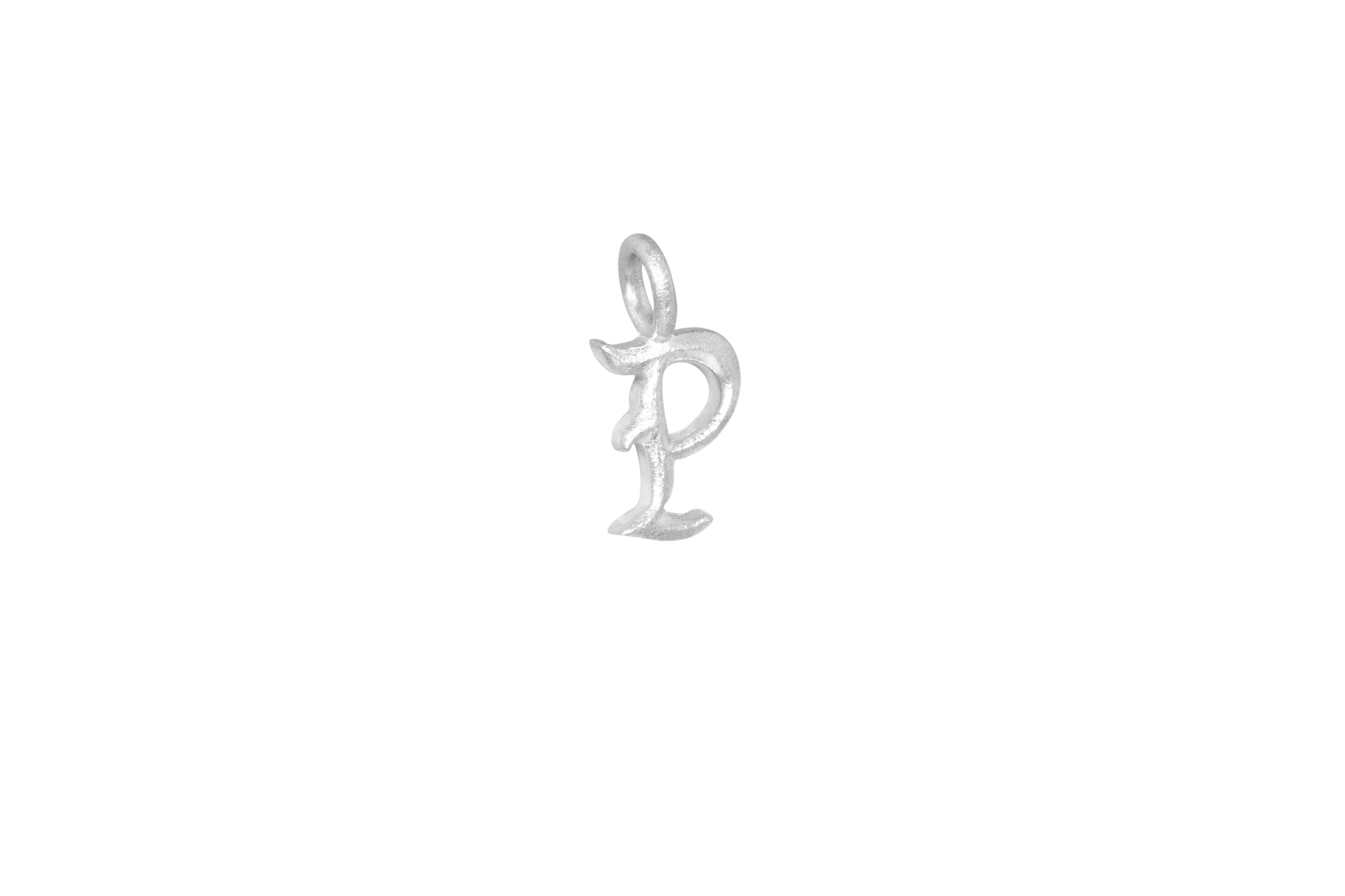 IX Ice Letter Charm Silver