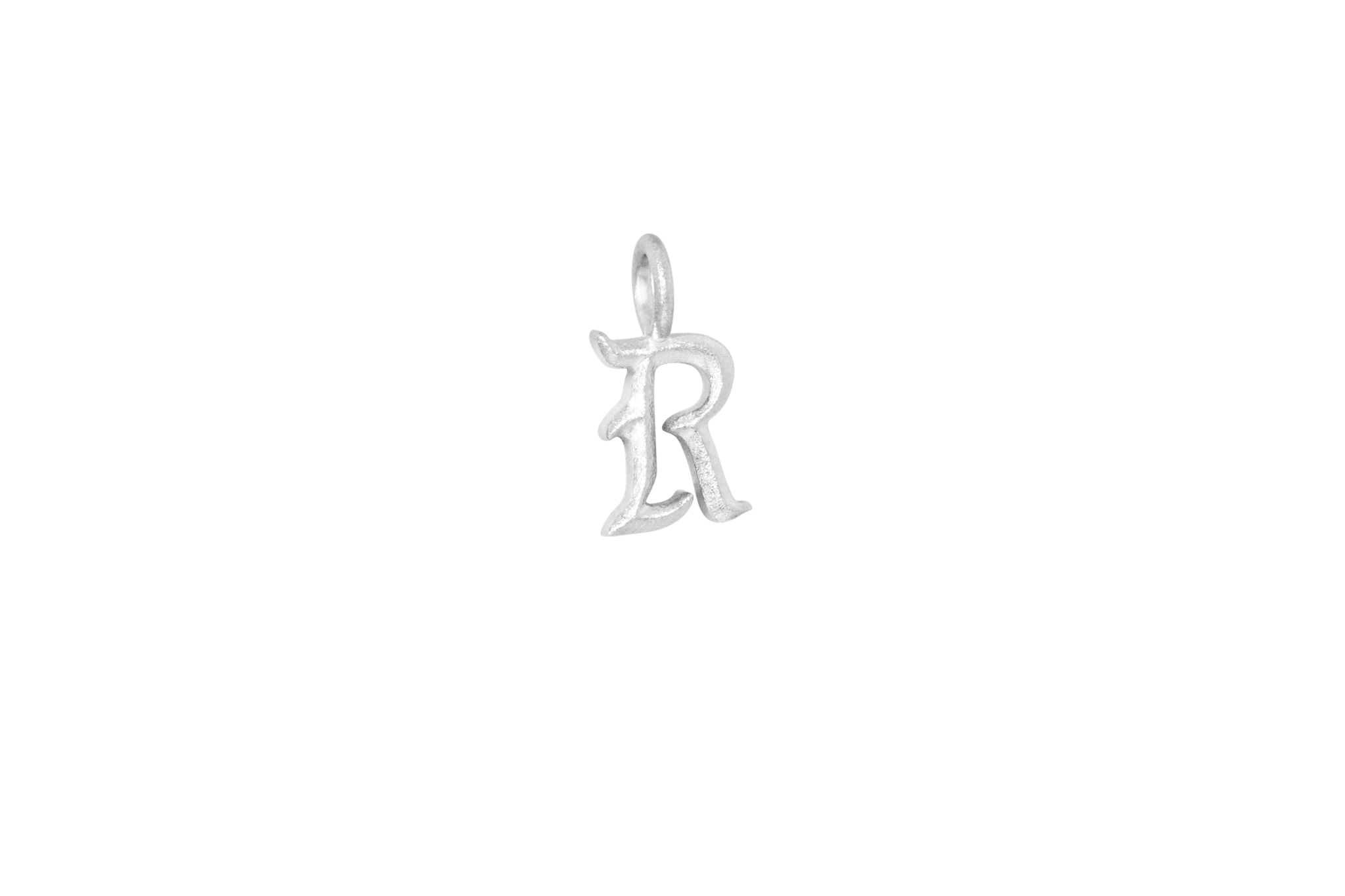 IX Ice Letter Charm Silver