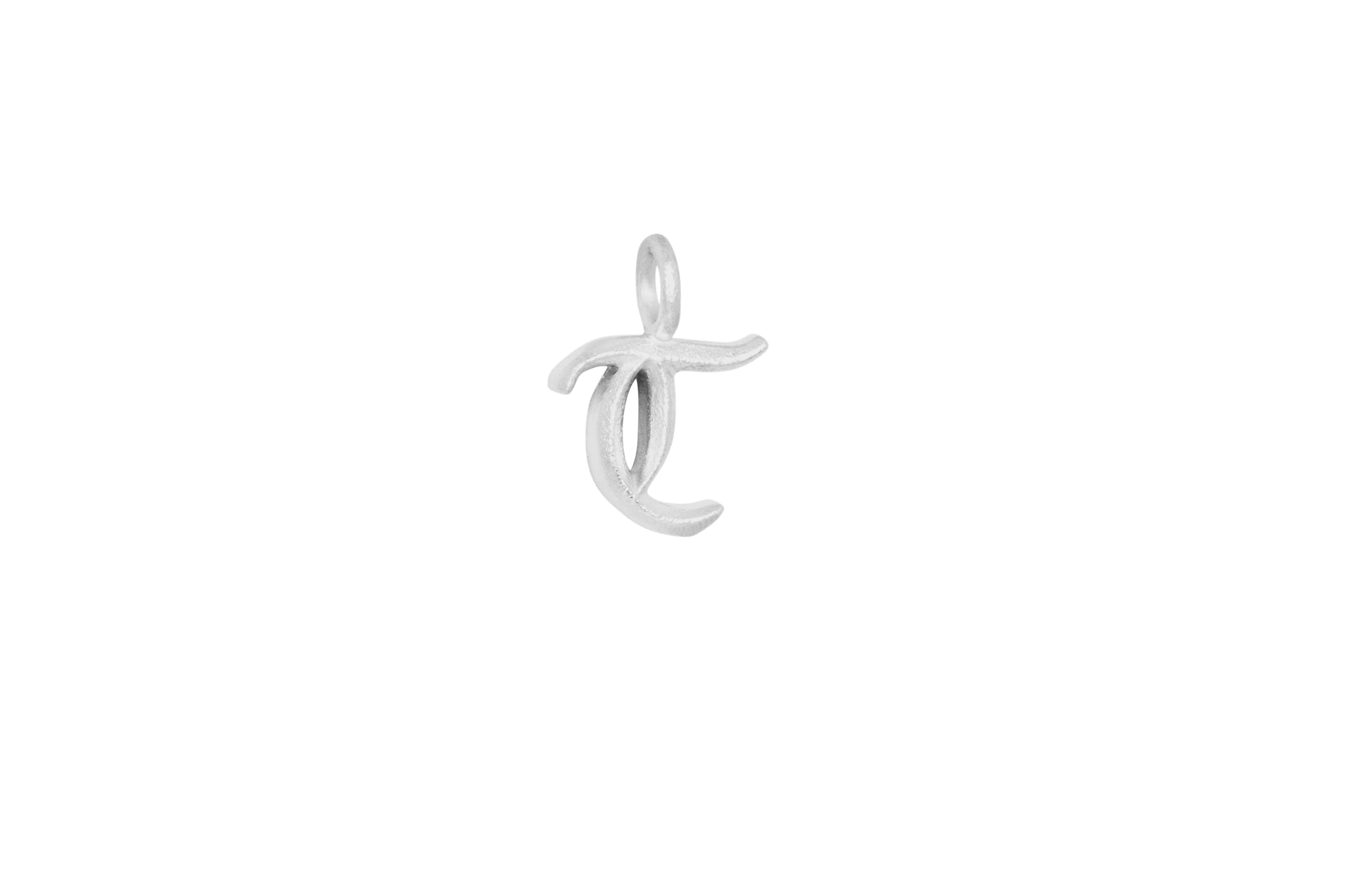 IX Ice Letter Charm Silver