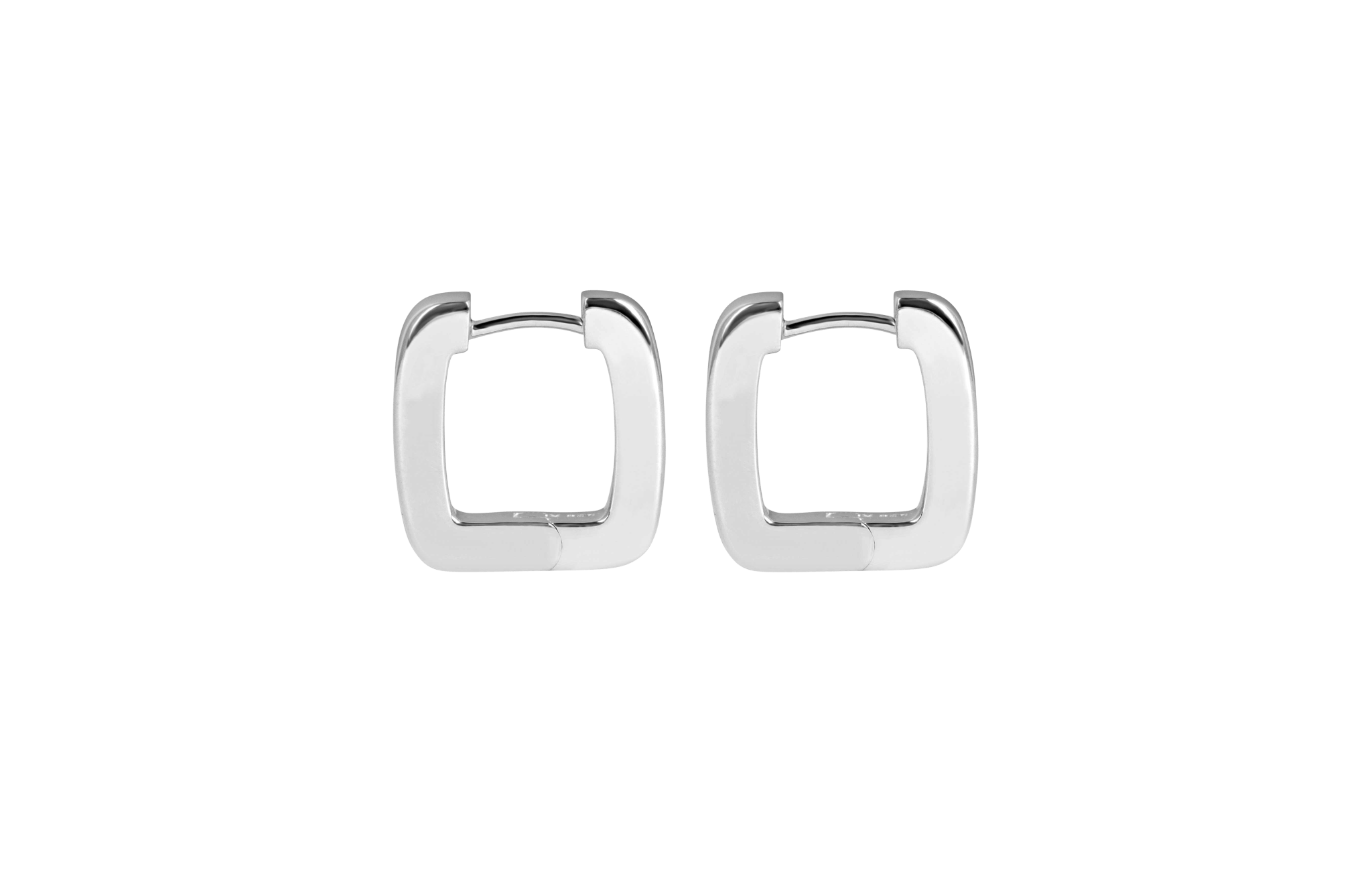 IX Bold Square Hoops Silver