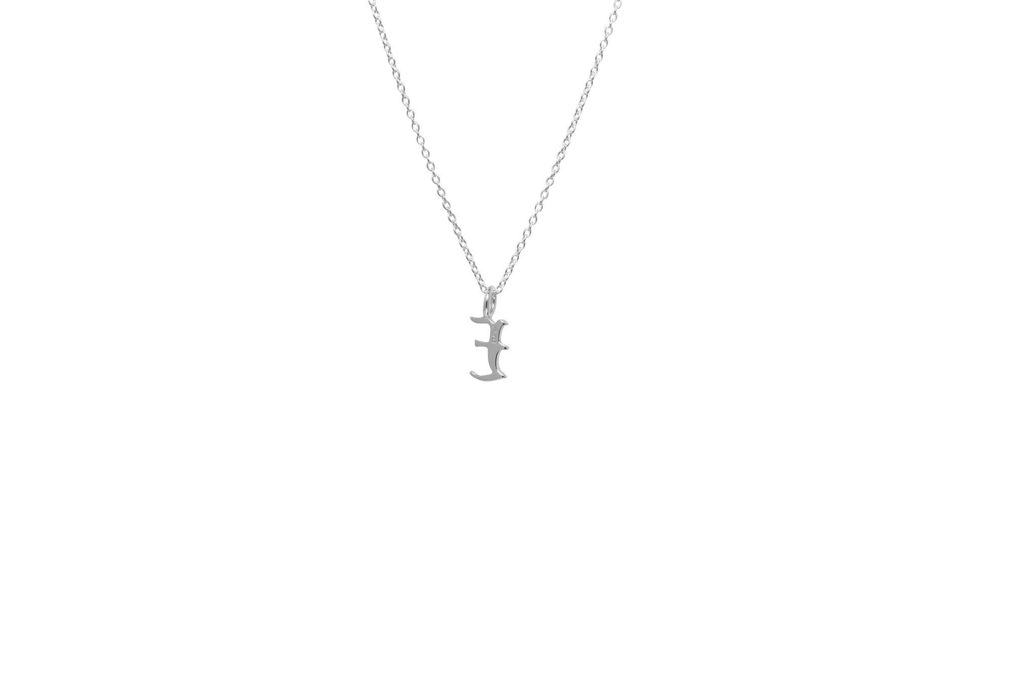 IX E Letter Charm Silver