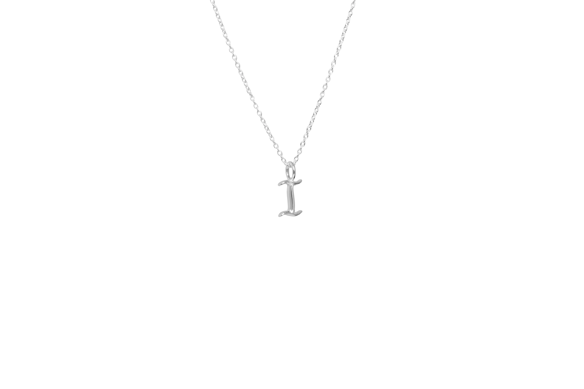 IX I Letter Charm Silver