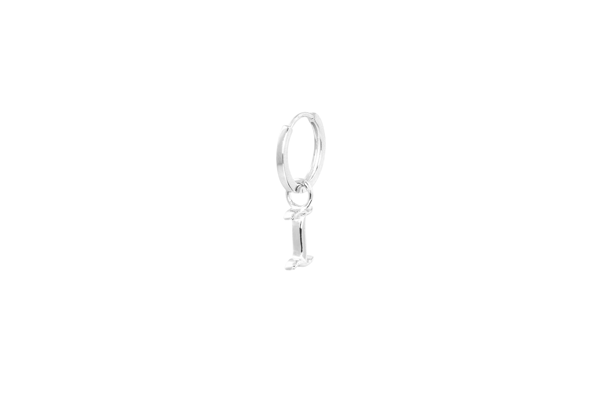 IX I Letter Charm Silver