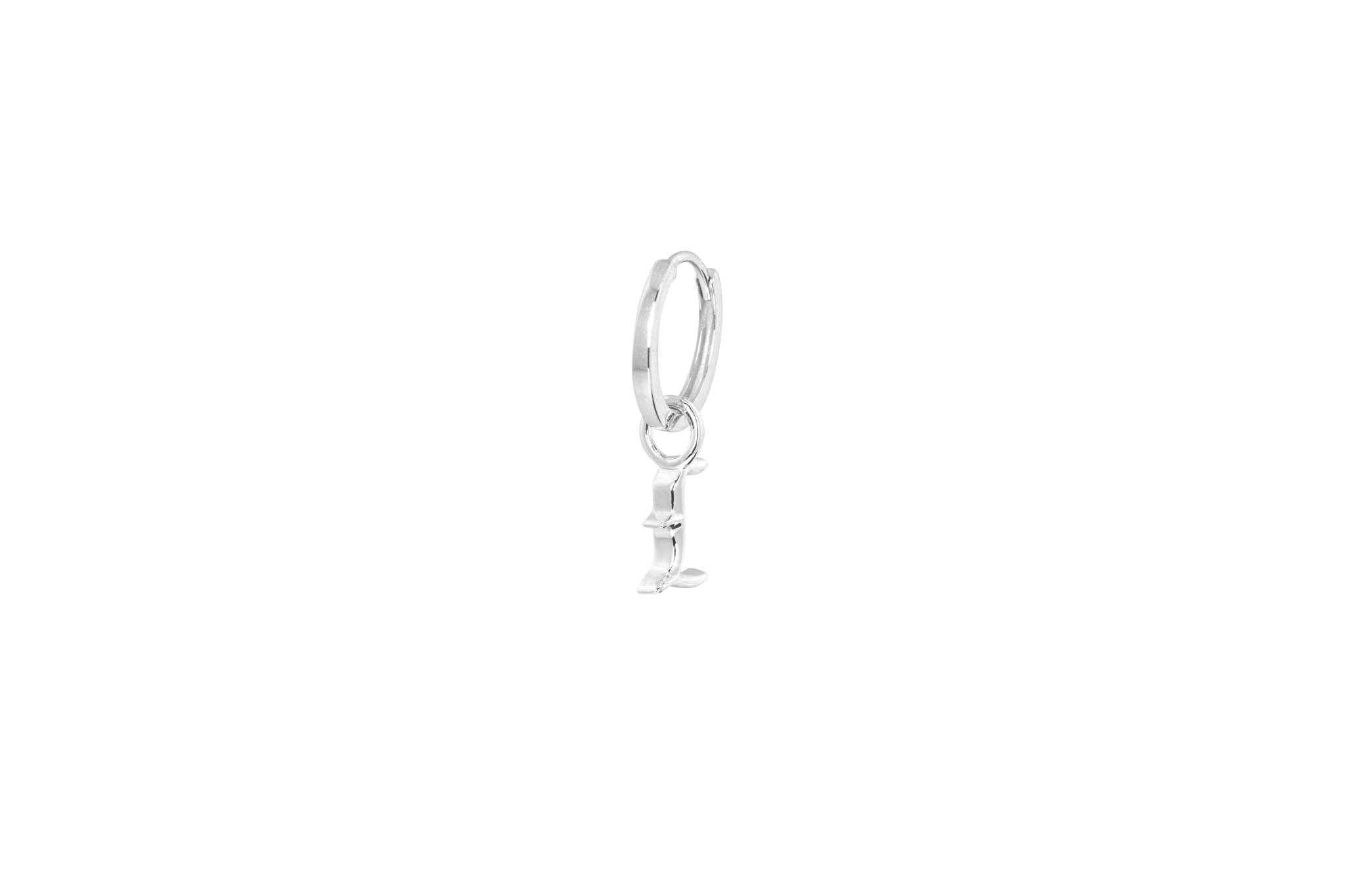IX L Letter Charm Silver