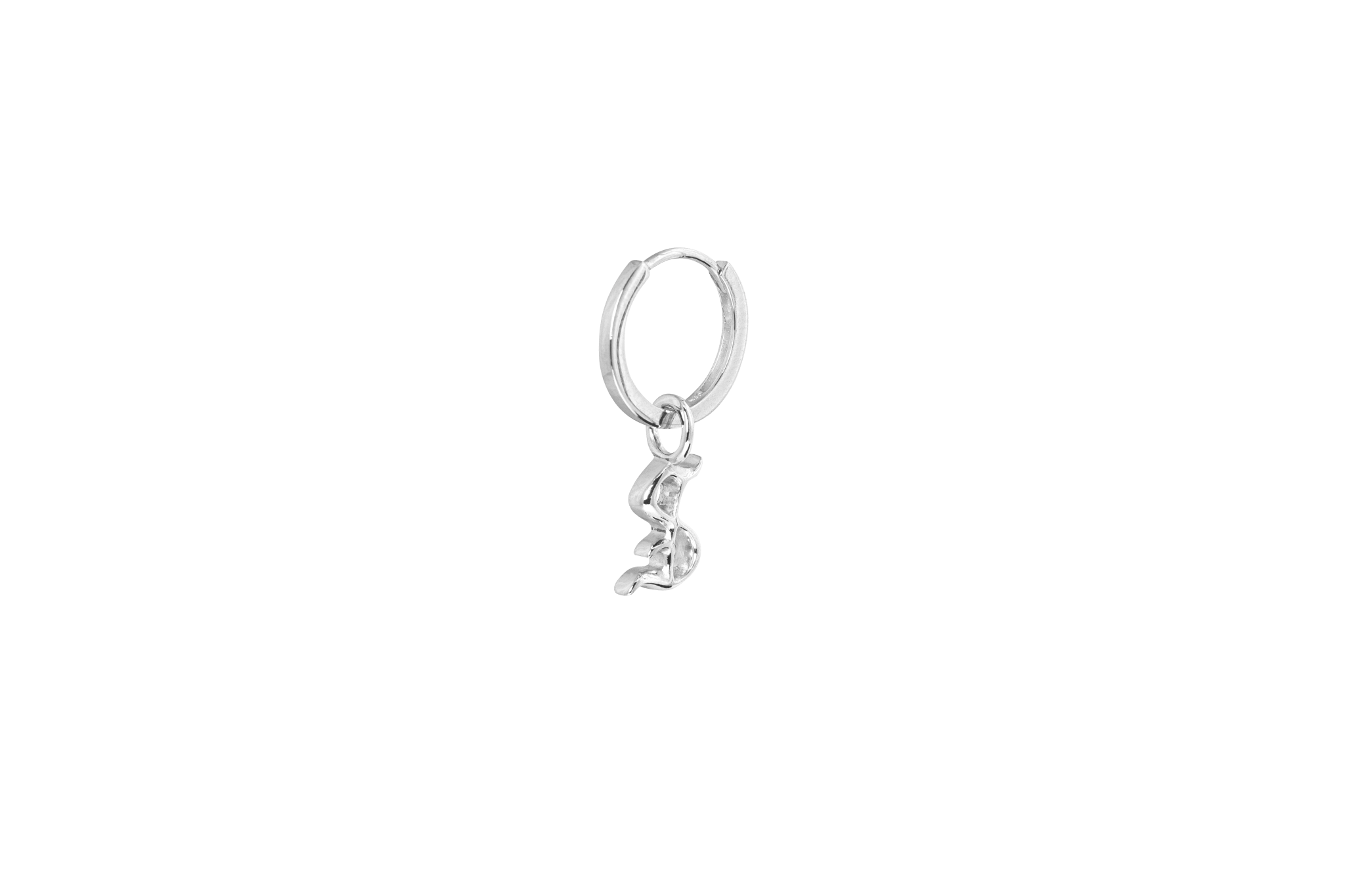 IX S Letter Charm Silver