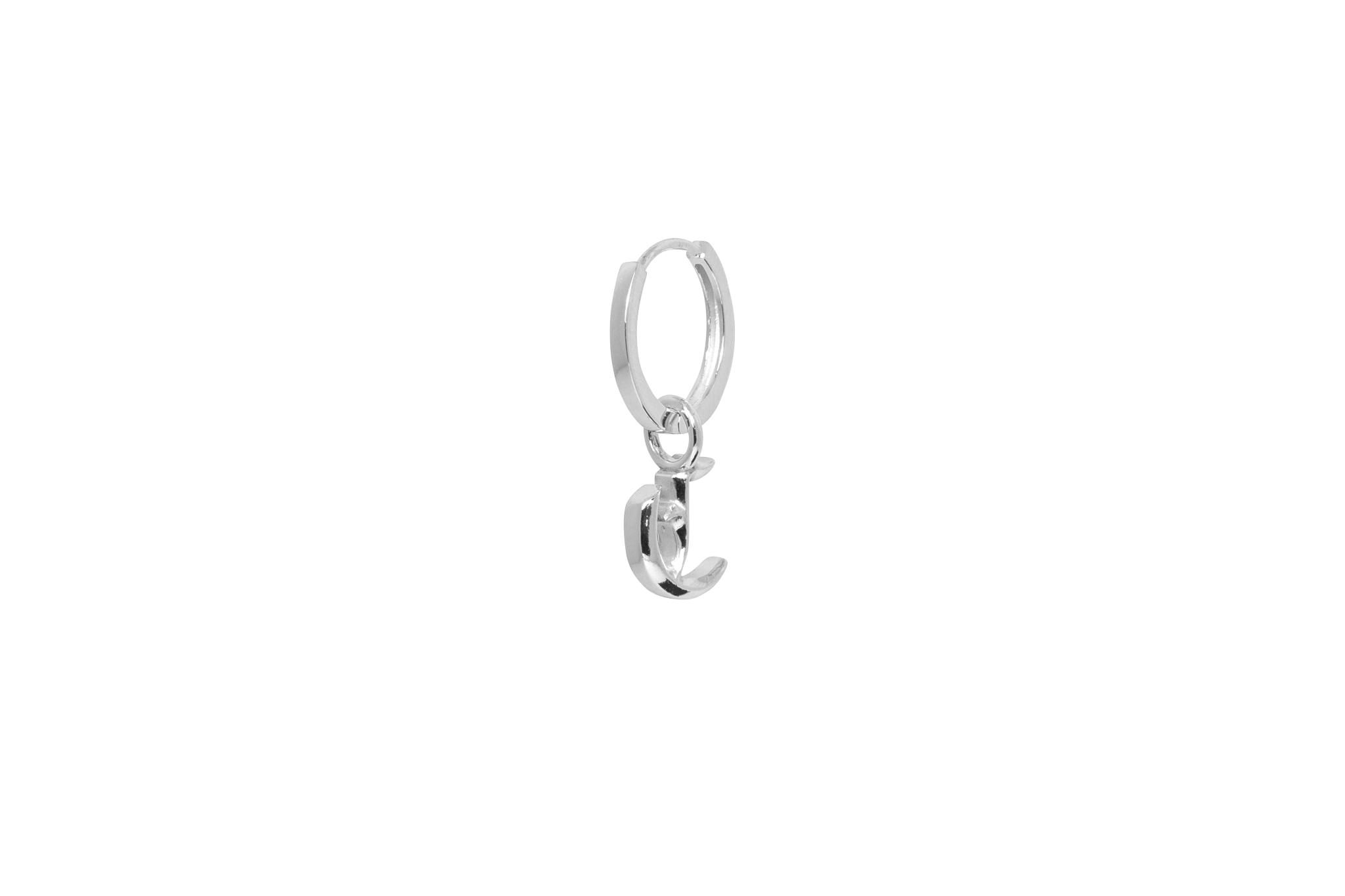 IX C Letter Charm Silver