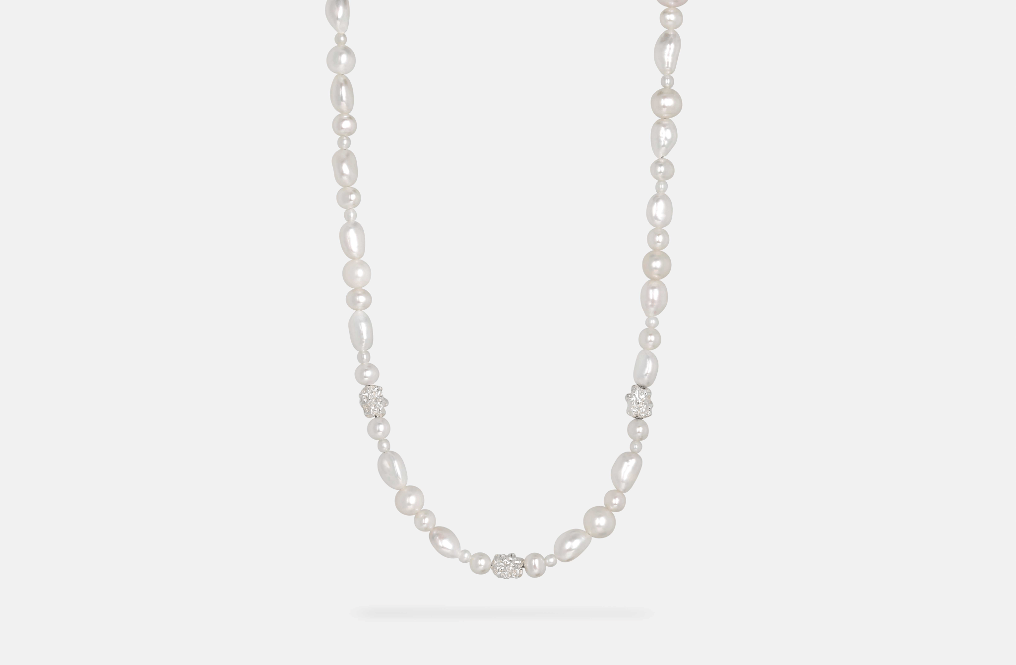 IX Ocean Pearl Chain Silver