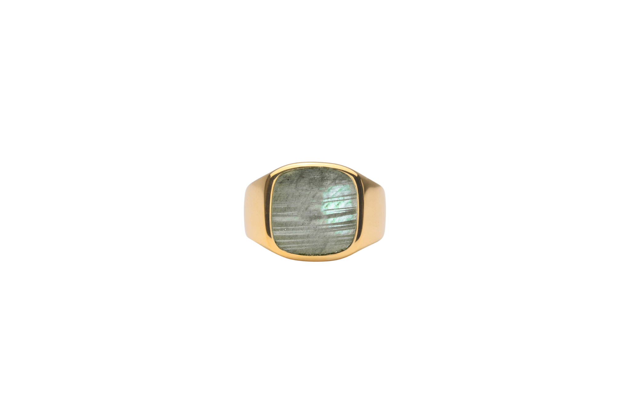 IX Cushion Signet Ring Labradorite