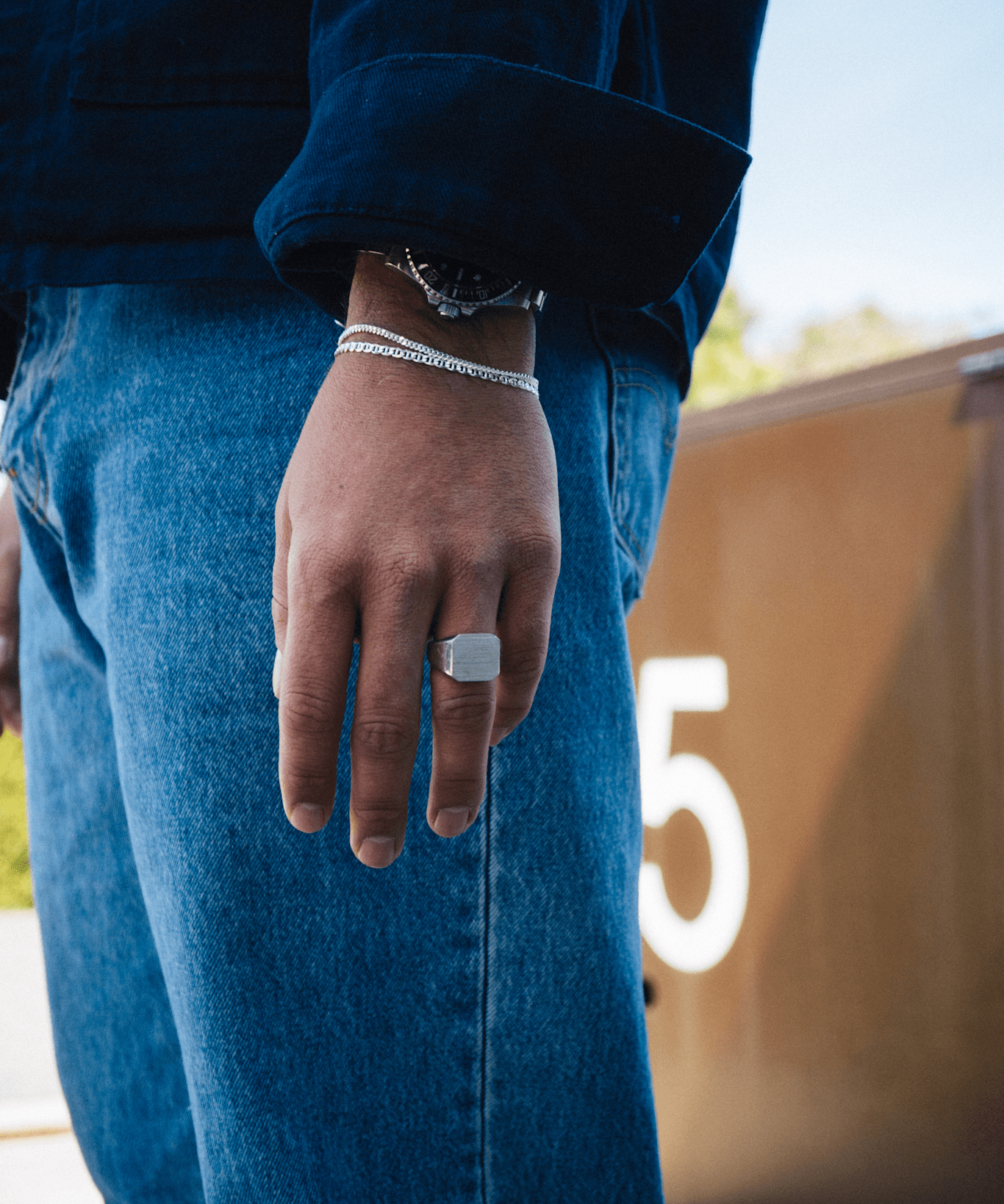IX Octagon Signet Ring Silver