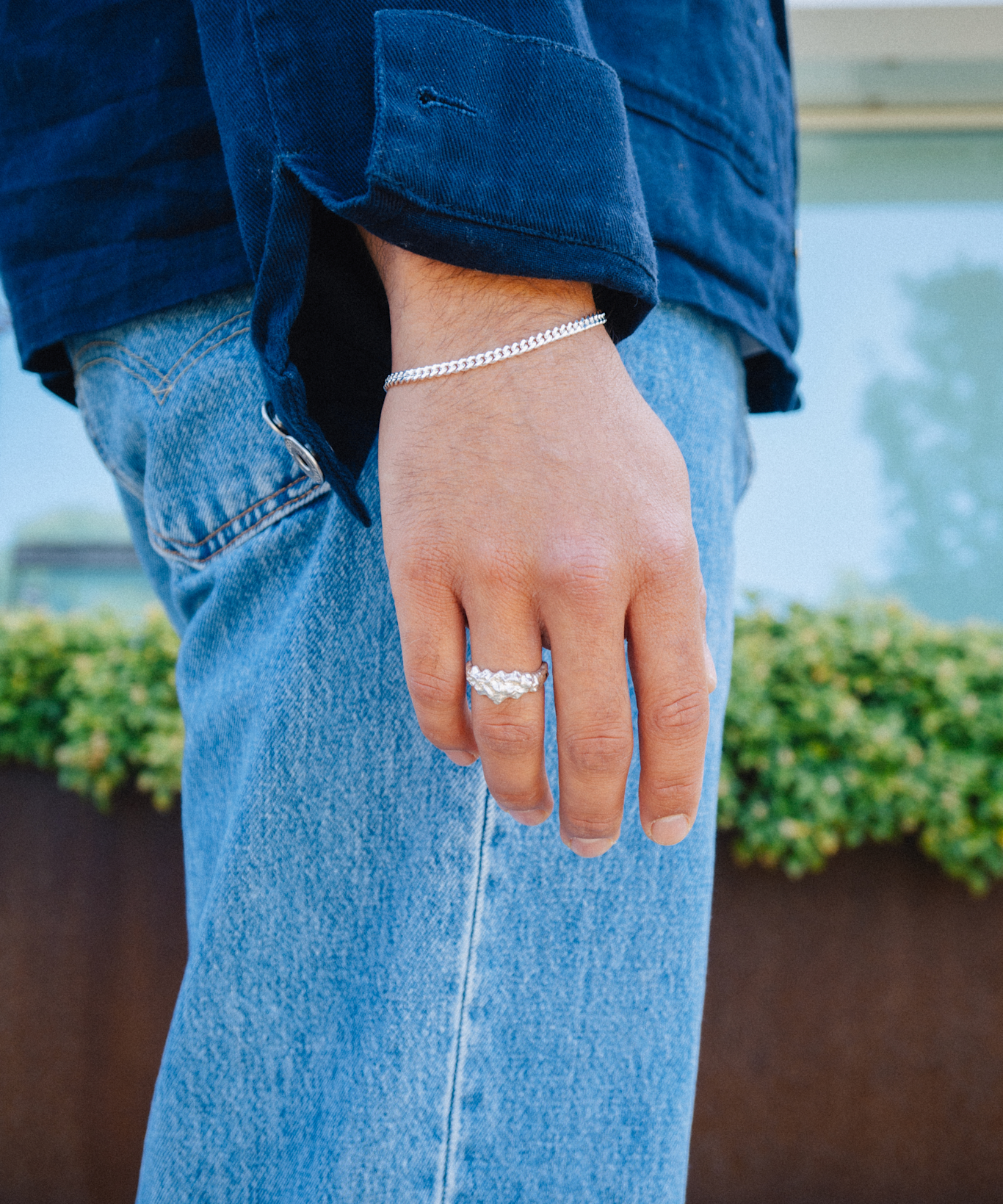 IX Curb Bracelet Silver