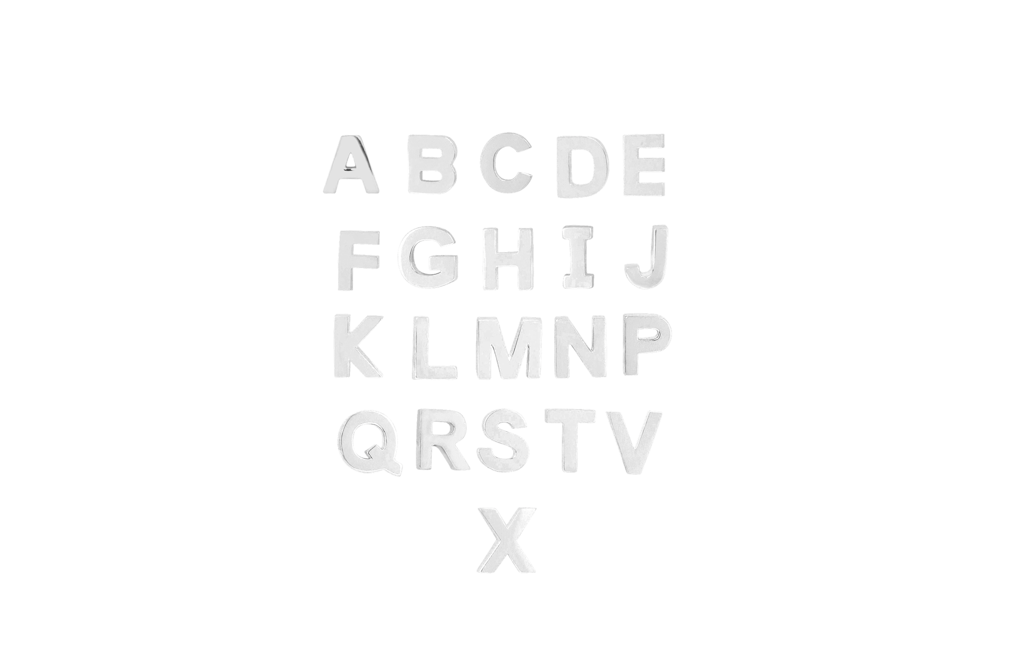 IX Letter Earring Silver