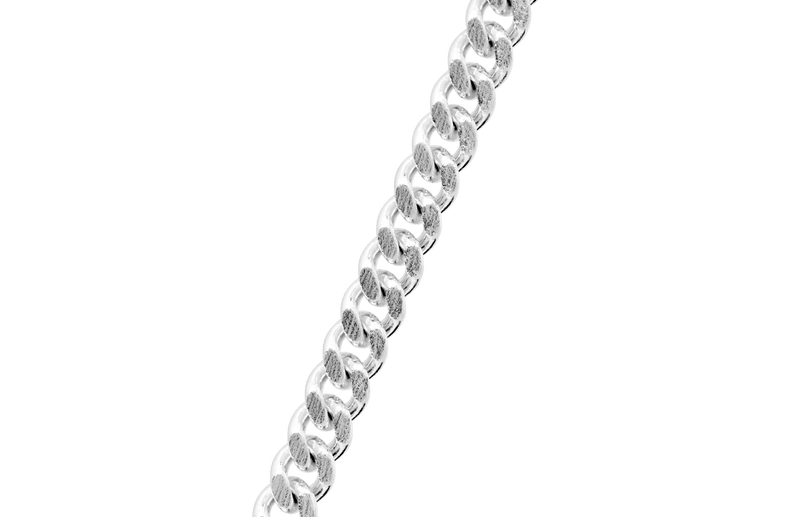 IX Curb Brushed Chain Silver