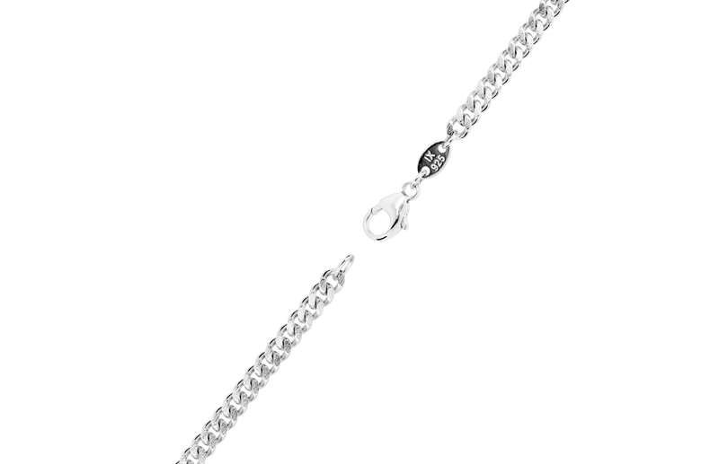 IX Curb Brushed Chain Silver
