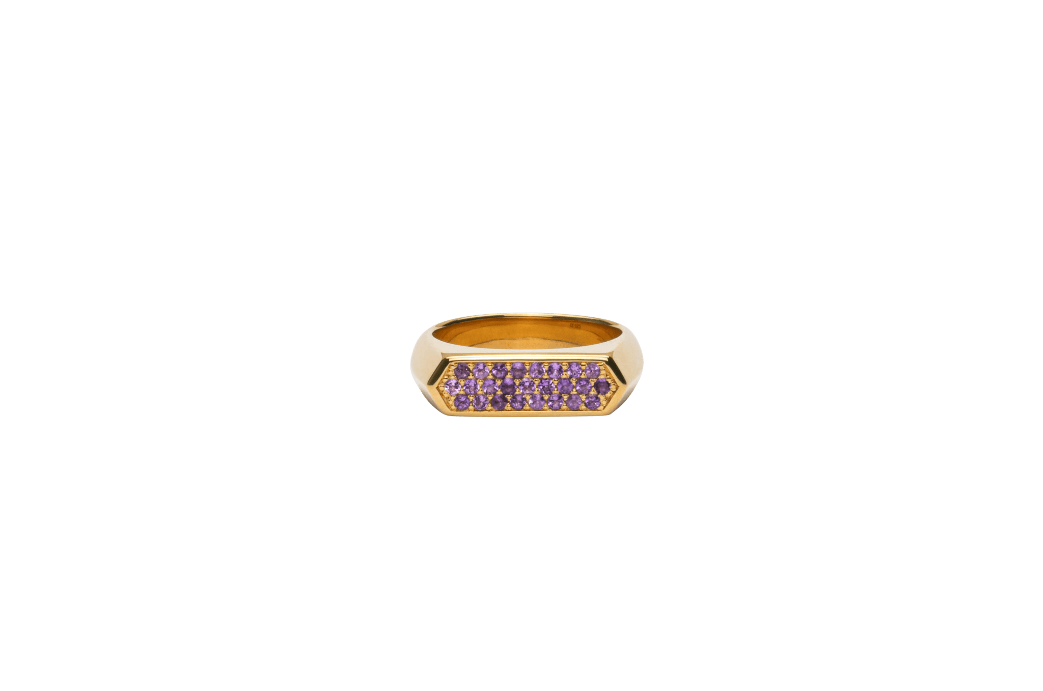 IX Mini Hexagon Ring Purple