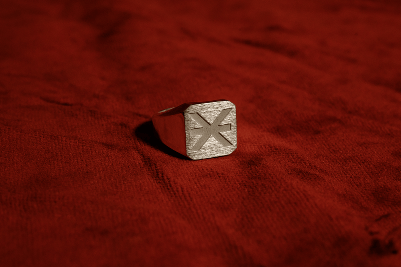 IX Octagon Signet Ring Silver