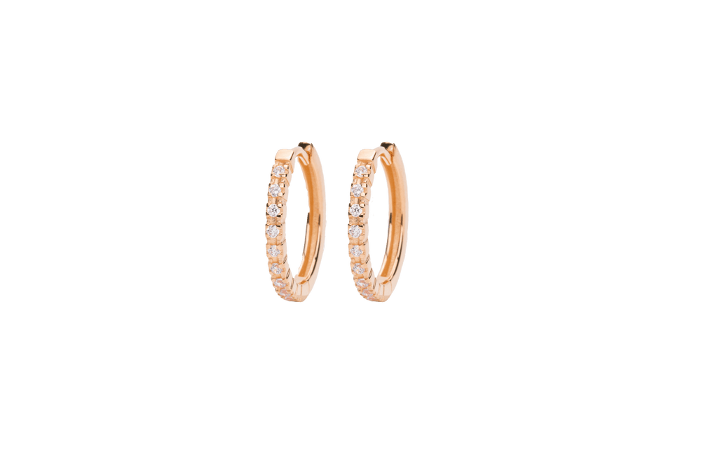 IX Eternity Diamond Earrings Gold 14K